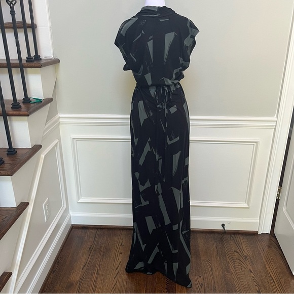 French Connection Black and Sage Maxi 6 - Picture 3 of 7